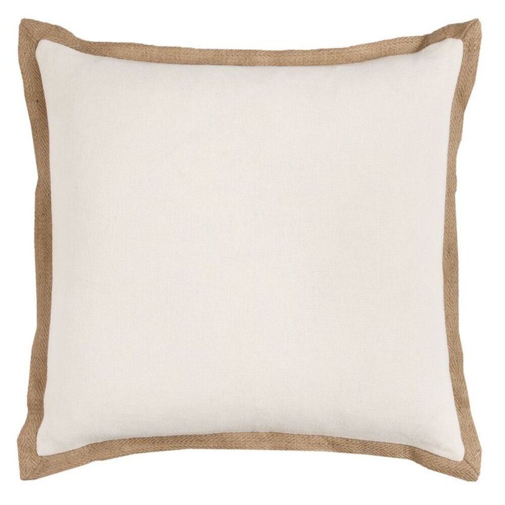 Rizzy Home - 22"x22" Oversize Poly Filled Solid Square Throw Pi Beige